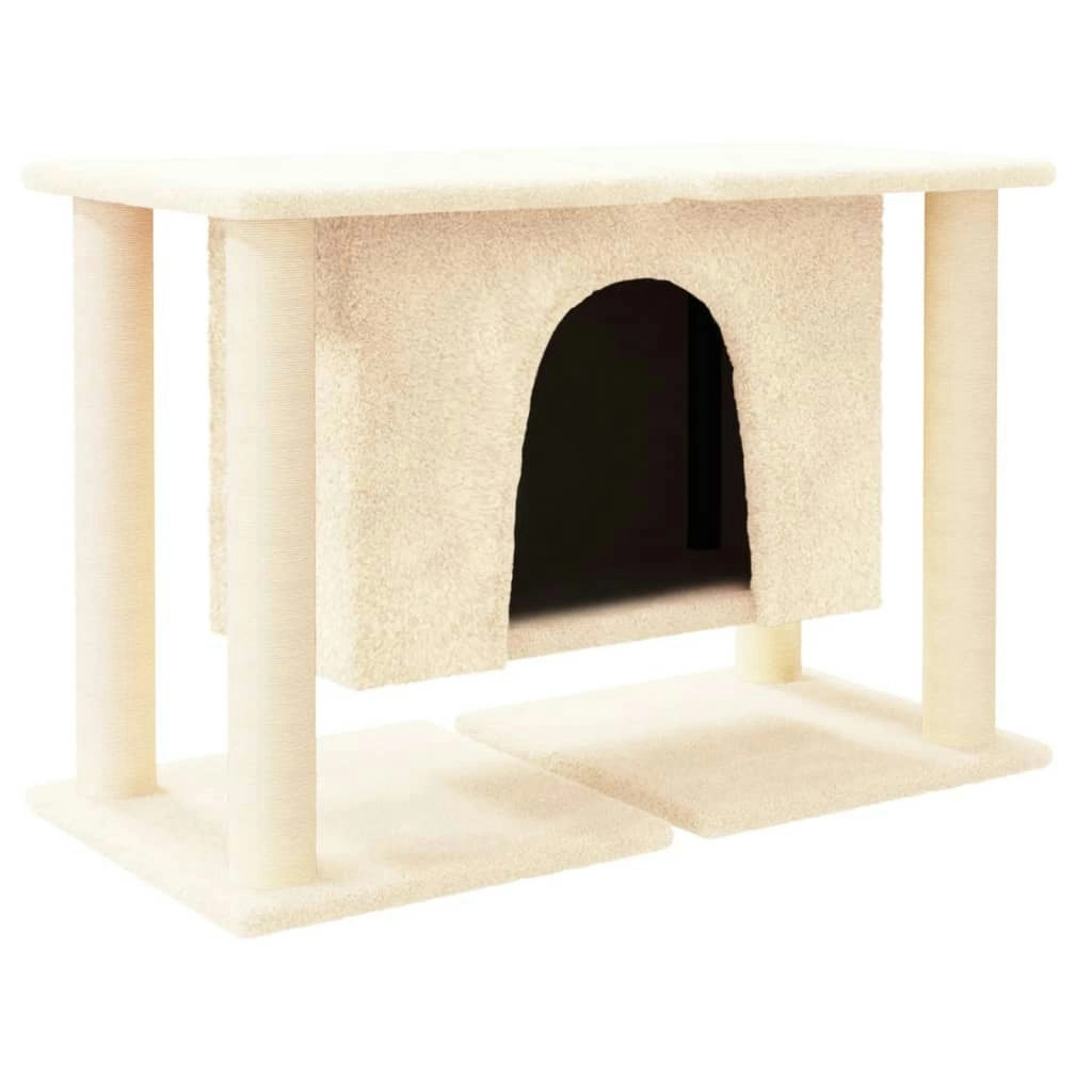 Cat Tree with Sisal Scratching Posts Cream 50 cm 171657