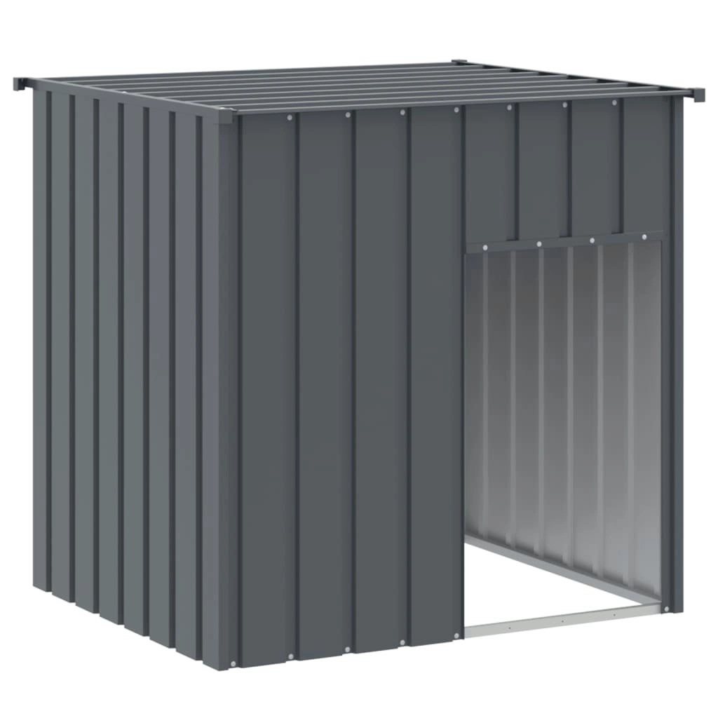 Dog House with Roof Anthracite 110x103x109 cm Galvanised Steel 172355