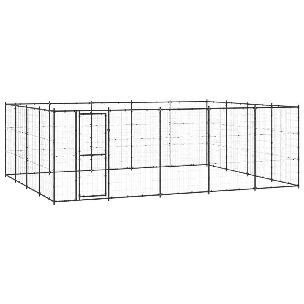 Outdoor Dog Kennel Steel 24.2 mÂ² 3082314