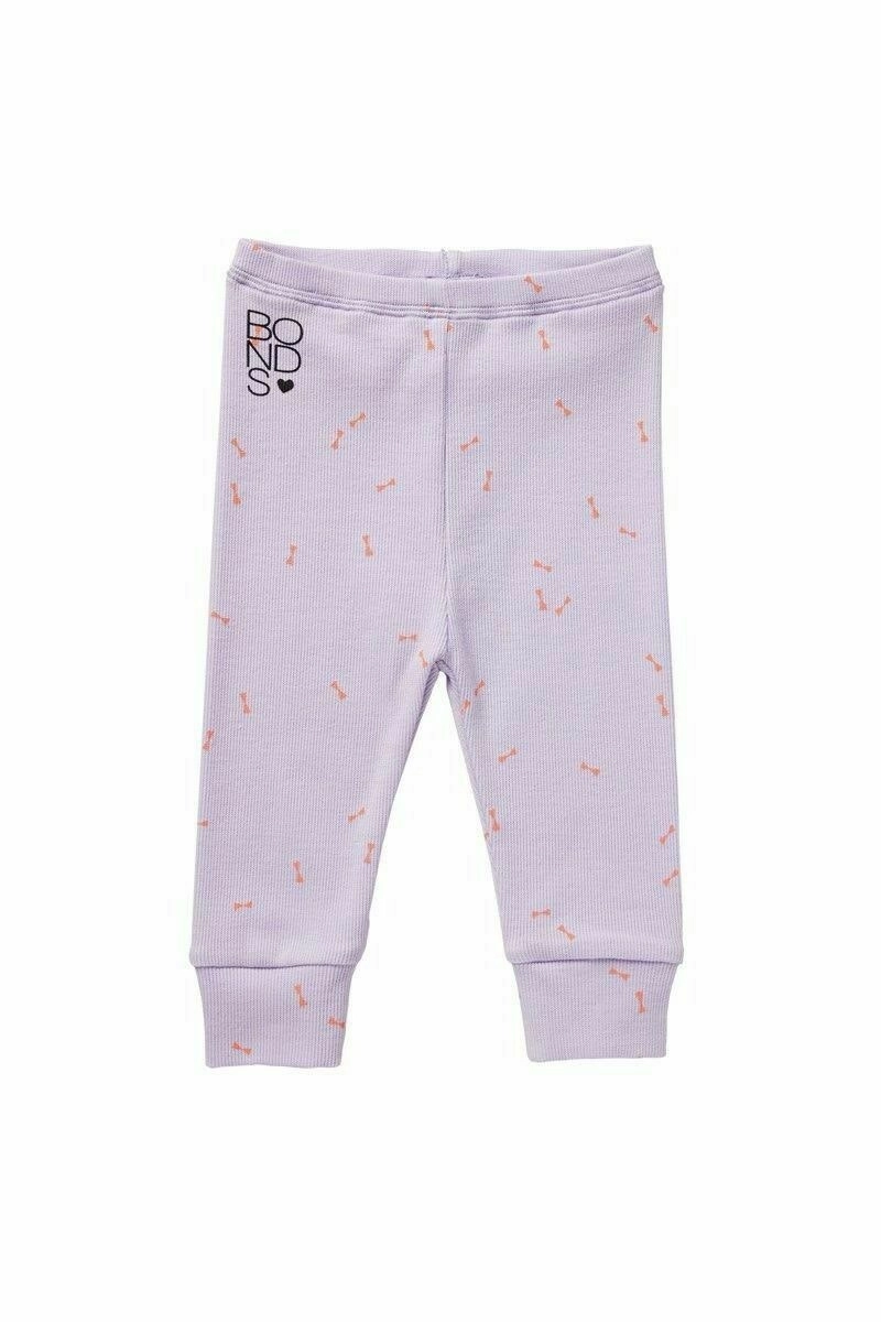 5 x Baby Bonds Leggings Unisex Stretchy Purple Cuffed Bottom Tracksuit