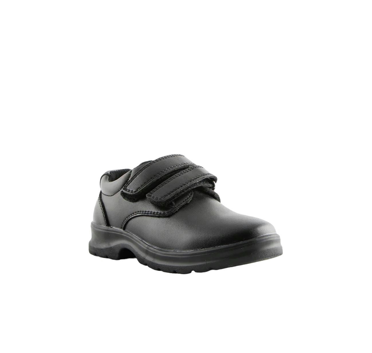 Grosby Kids Evan 2 Black Velcro School Shoes