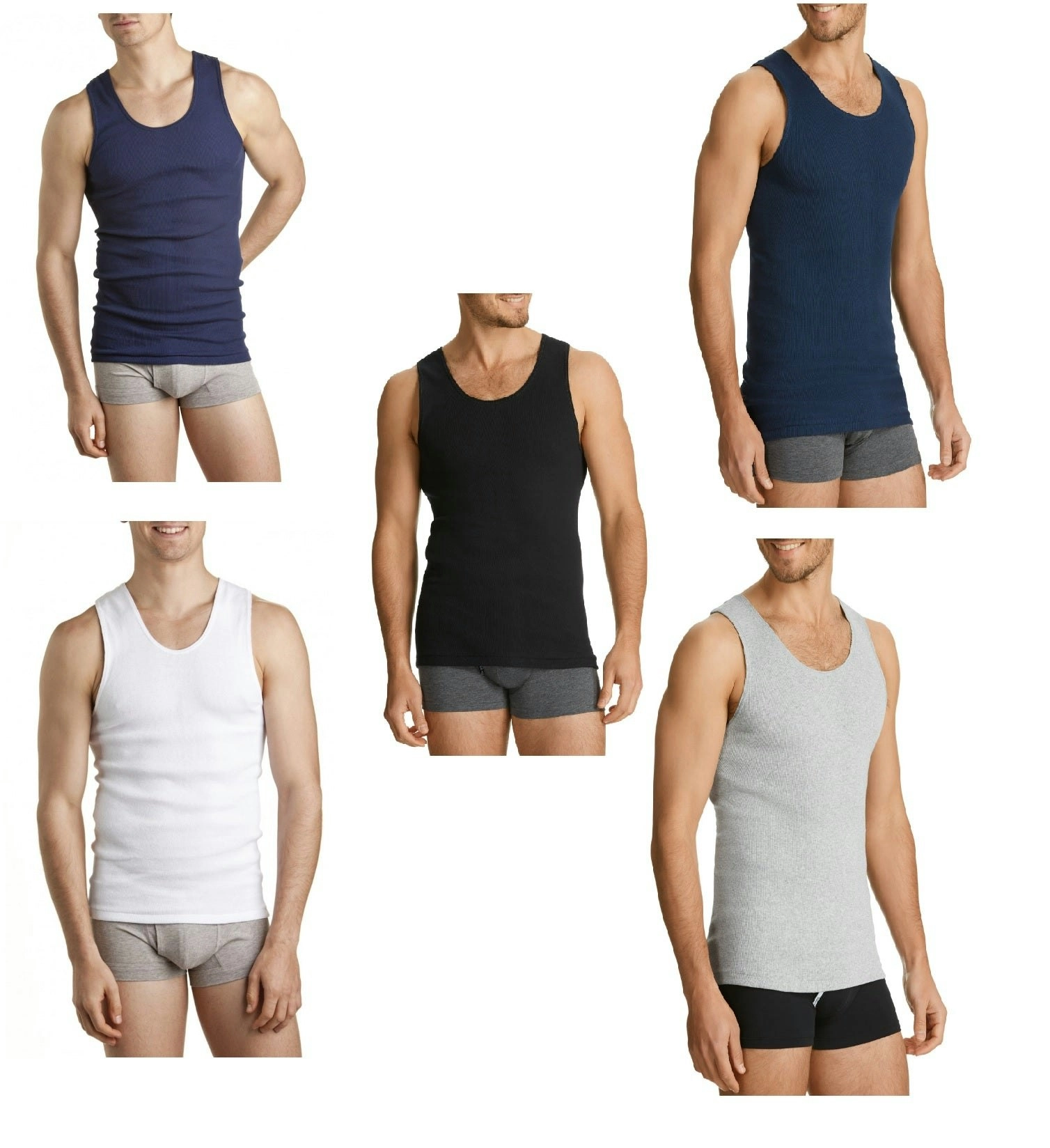 Bonds Mens 6 x Pack Of Chesty Cotton Singlets