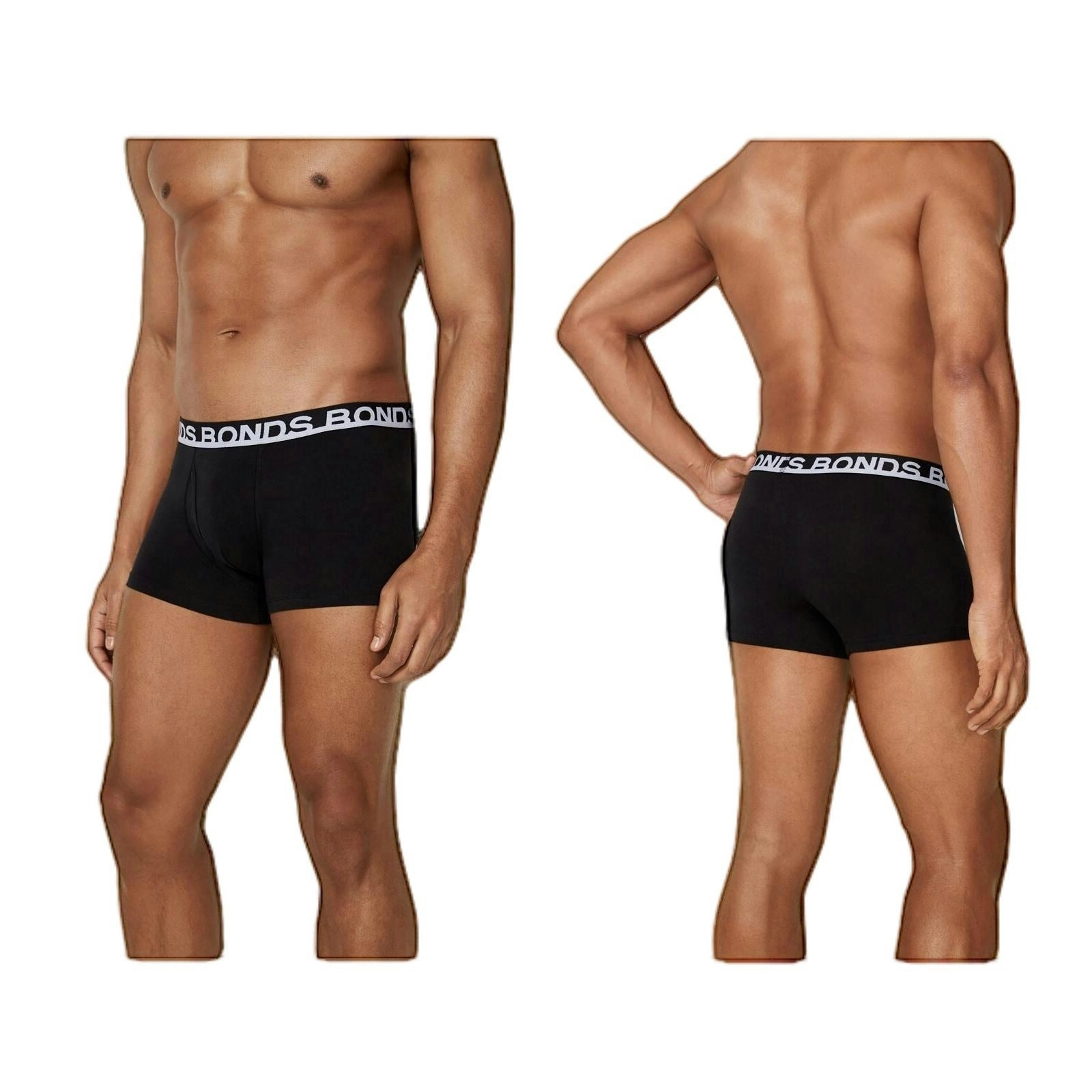 3 x Bonds Everyday Trunks - Mens Underwear Black Navy Jocks