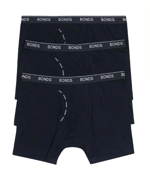 15 X Bonds Mens Guyfront Mid Trunk Underwear - Black