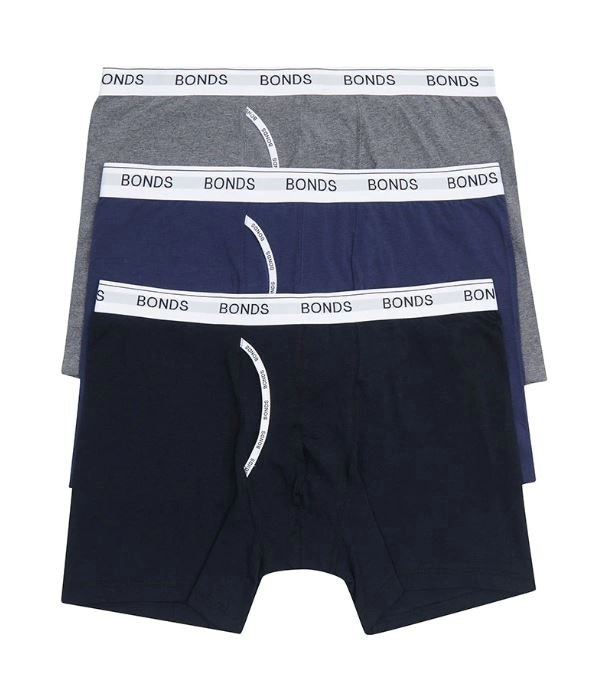 3 Pack X Bonds Mens Guyfront Mid Trunk Underwear - 01K