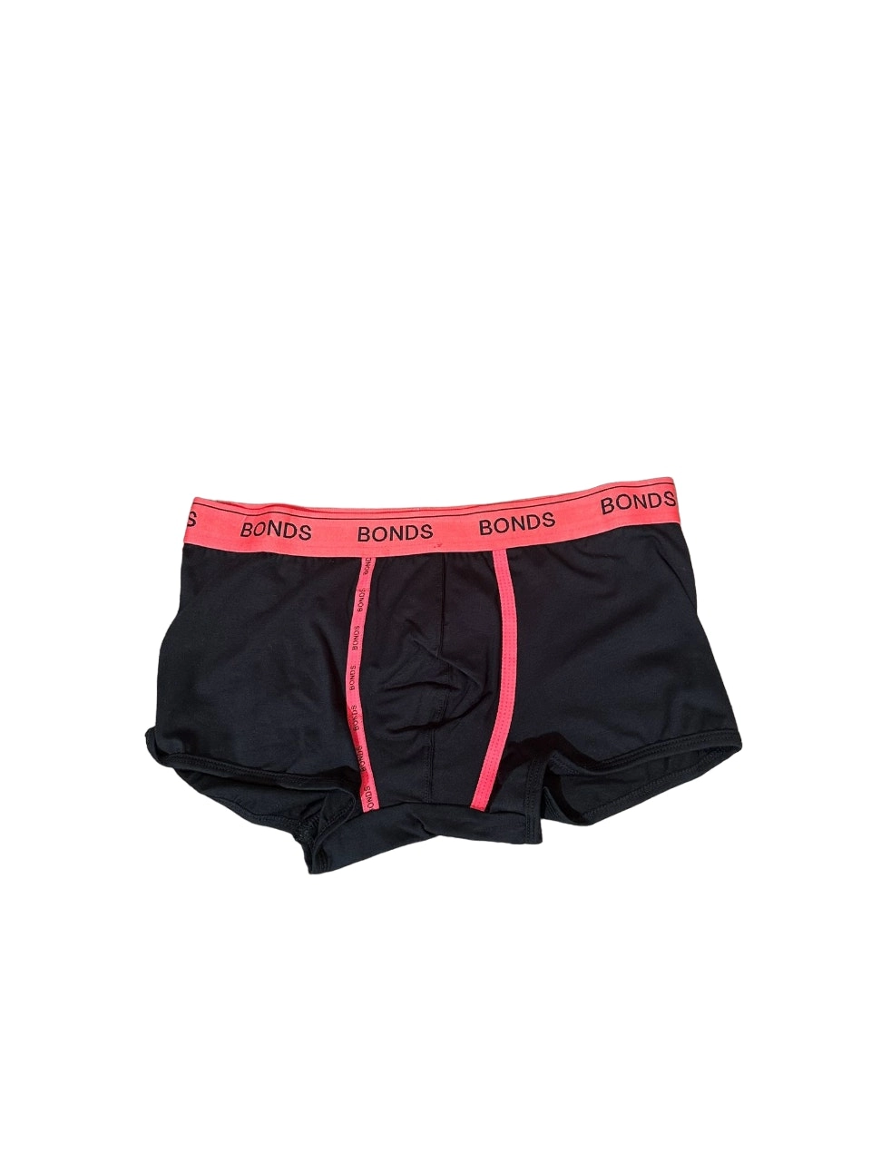 Mens Bonds U Front Trunks Underwear Jocks Black With Red/ Orange