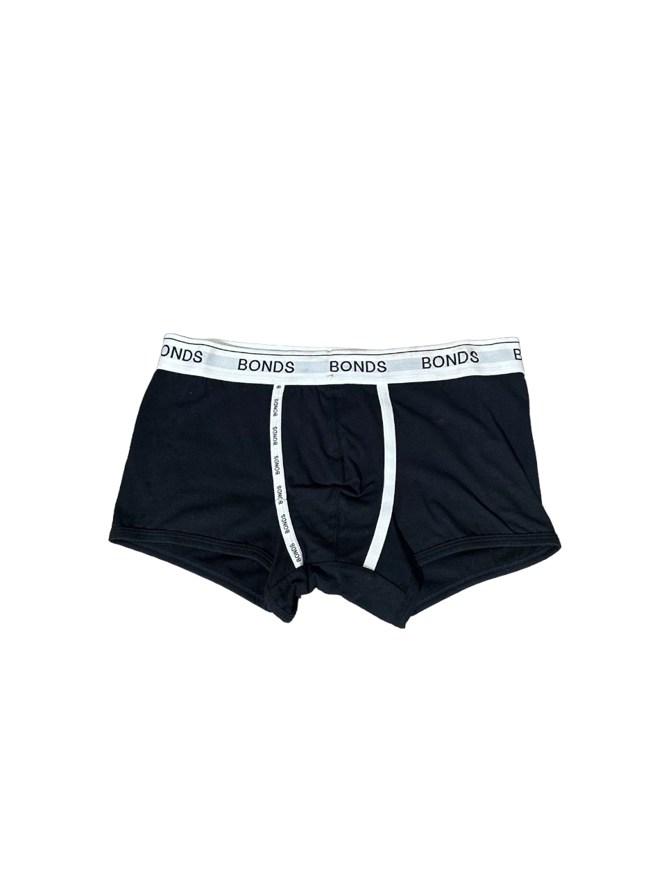 Mens Bonds U Front Trunks Underwear Jocks Black With White