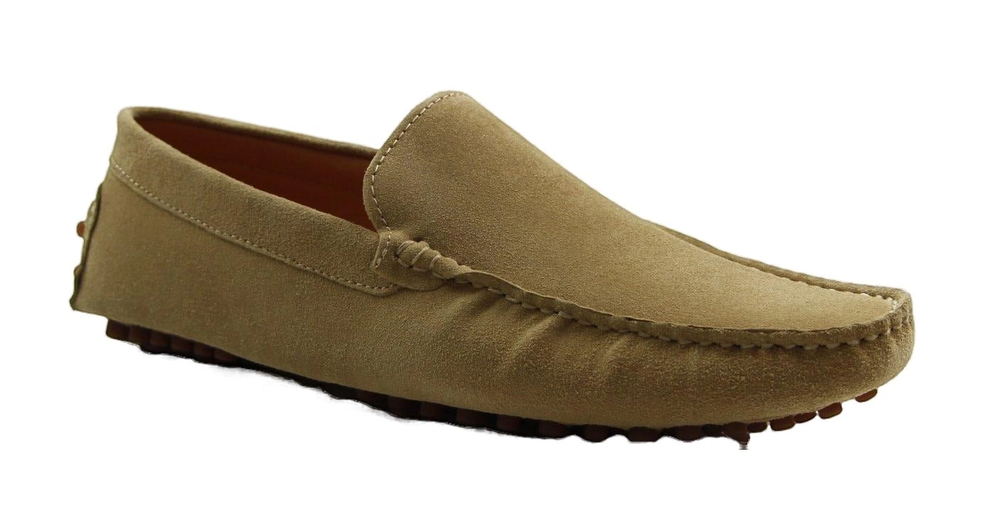 Mens Zasel Summer Slip On Camel Suede Boat Shoes