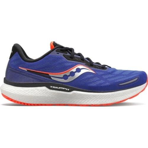 Mens Saucony Triumph 19 Sapphre/Vizi Red Athletic Training Shoes