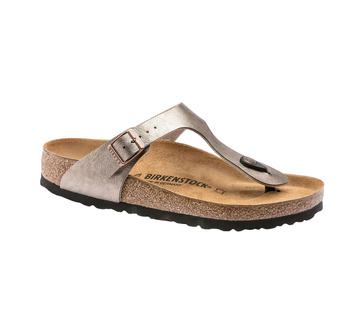 Unisex Birkenstock Gizeh Birko-Flor Graceful Taupe Slip On Sandals