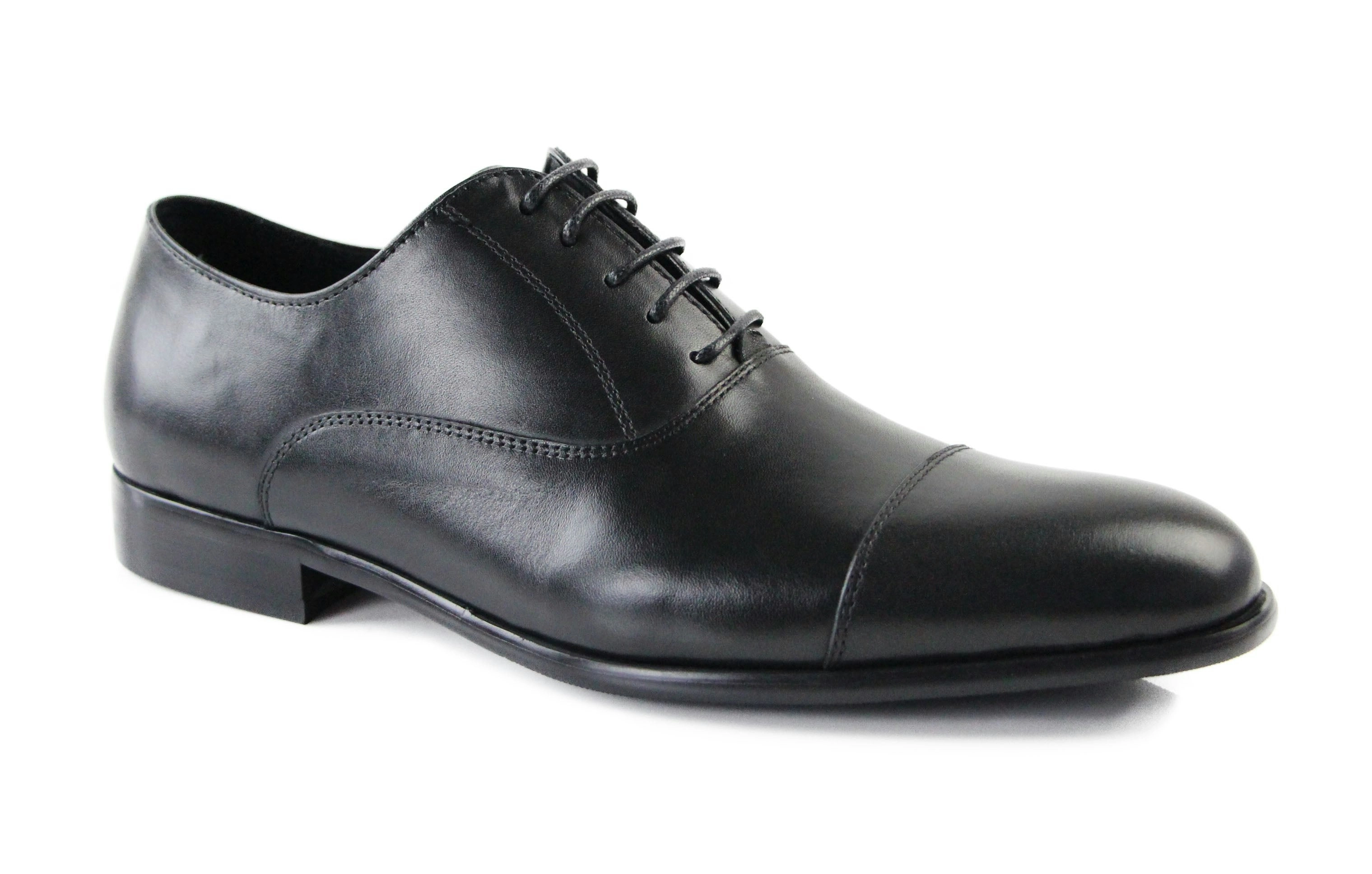 Mens Zasel Danny Black Leather Lace Up Shoes