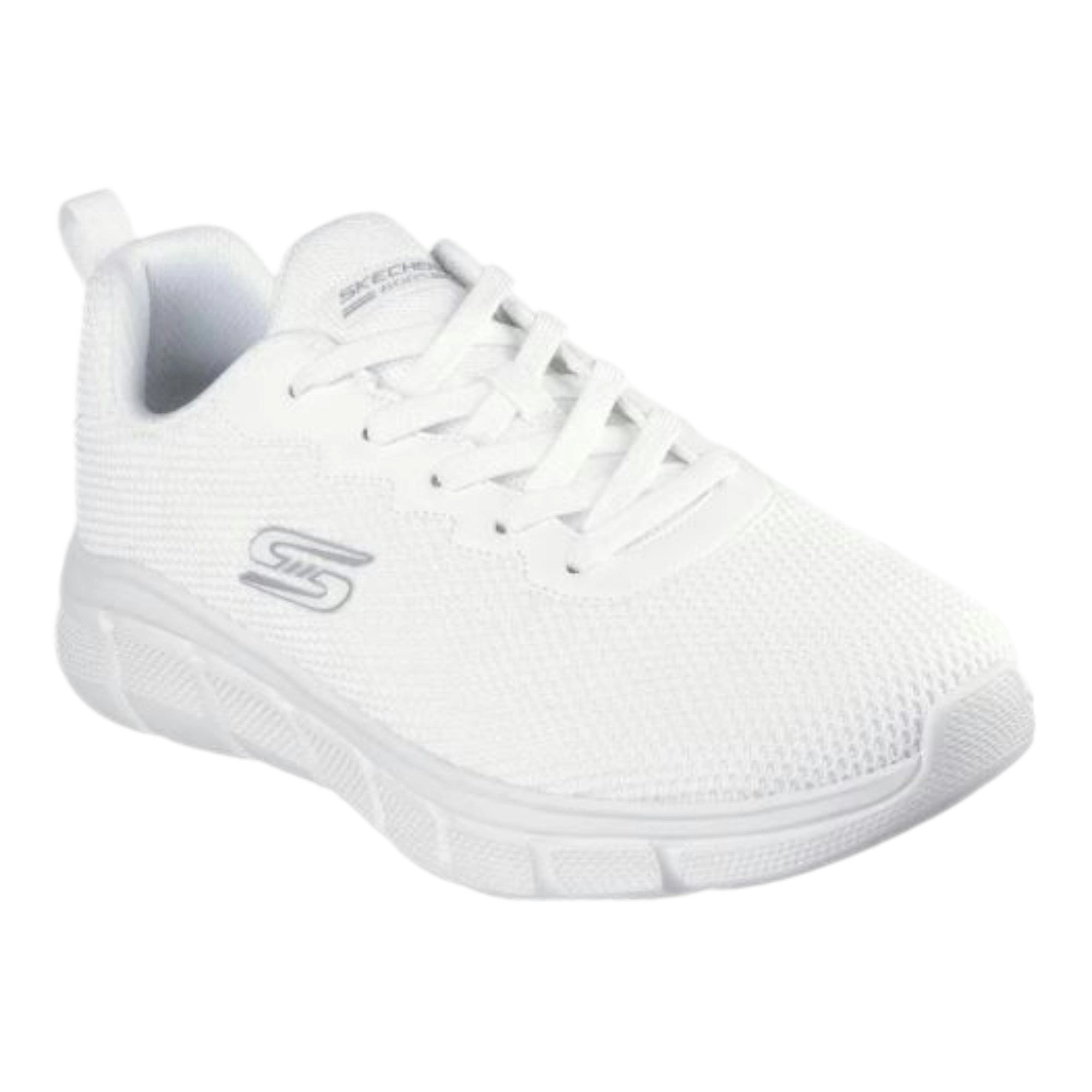 Mens Skechers Bobs Sport B Flex - Chill Edge Off White Sneaker Shoes