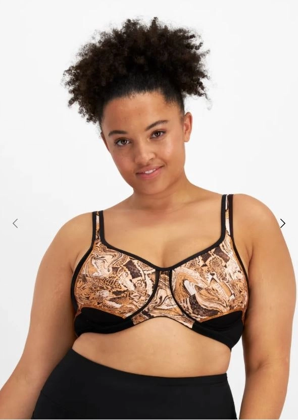 3 x Berlei Electrify Underwire Non-Contour Print Bra Brown Multi Y556wp