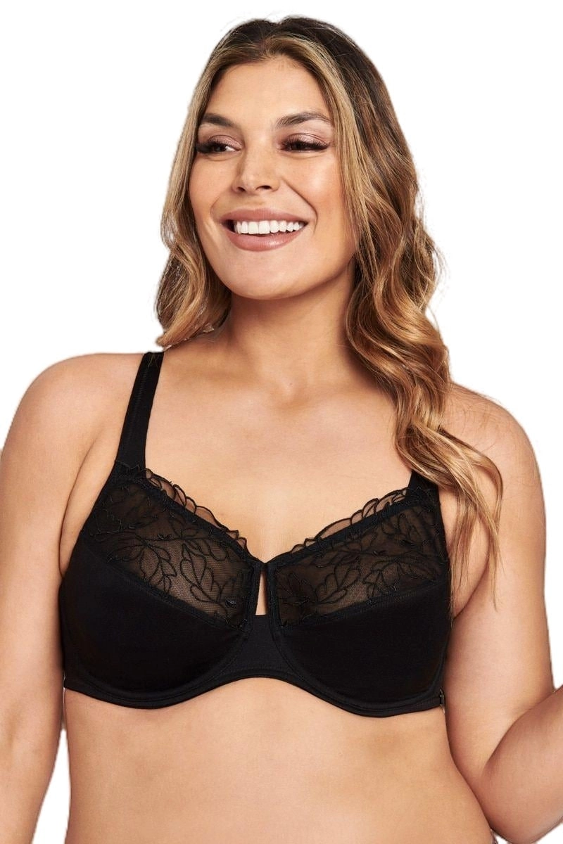 3 x Berlei Luminous Embroidered Minimiser Bra Black Yxrl