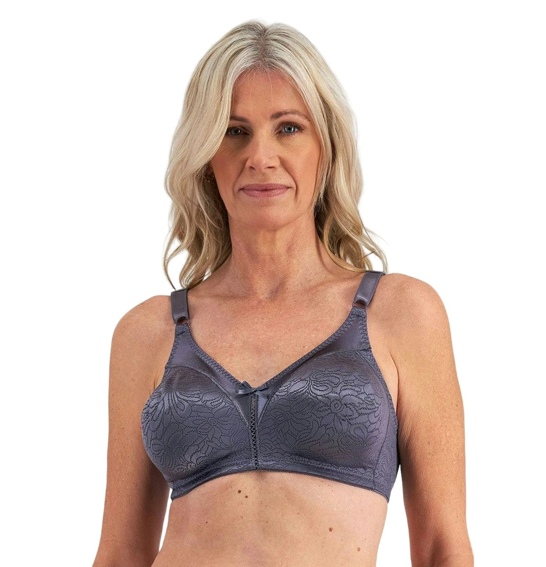 5 x Playtex Womens Non Contour Charcoal Classic Full Covrage Bra