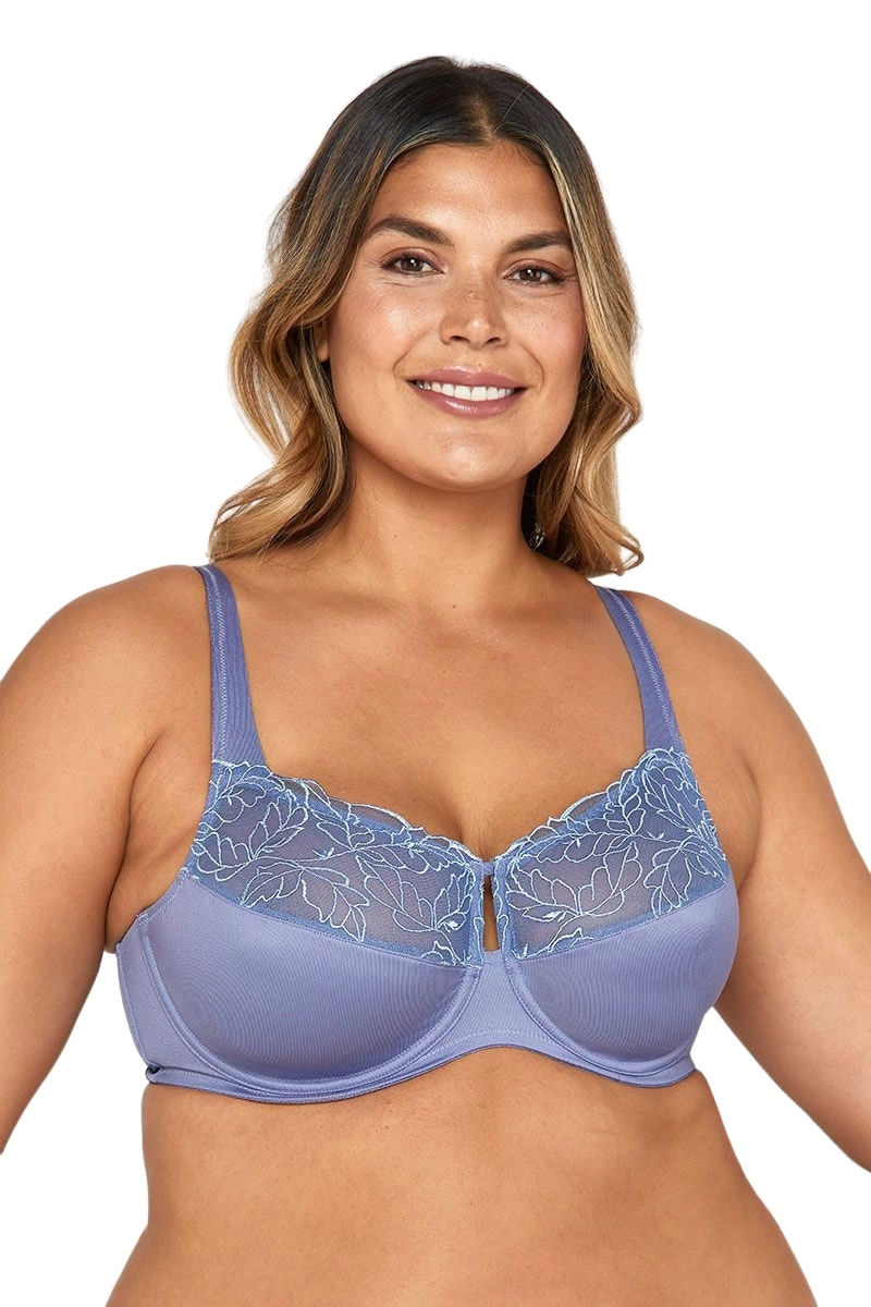 Berlei Luminous Embroidered Minimiser Bra Violet Yxrl