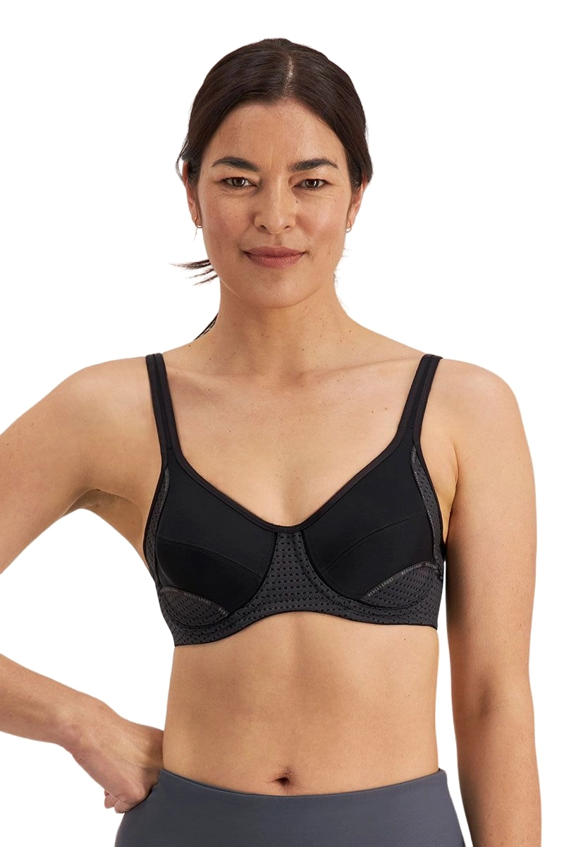 Berlei Electrify Mesh Underwire Non-Contour Sports Bra Black