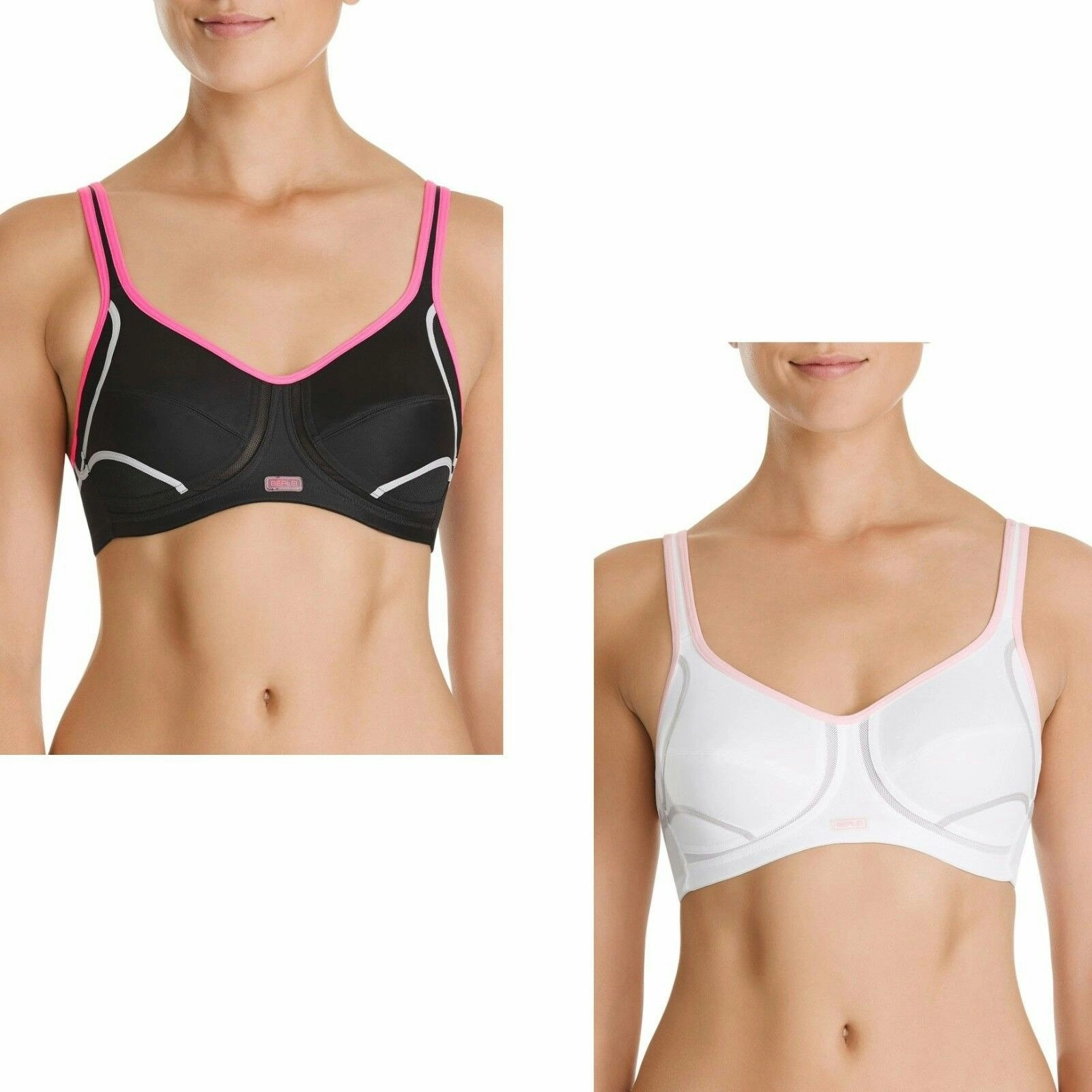 Berlei Electrify Wire Free Wireless No Underwire Sports Bra White Black Gym