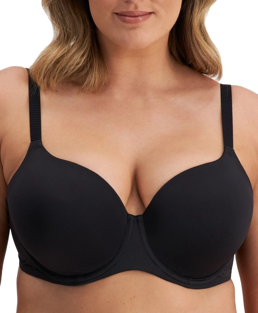 3 x Be By Berlei Womens Full Coverage Black T-Shirt Fuller Cup Bra