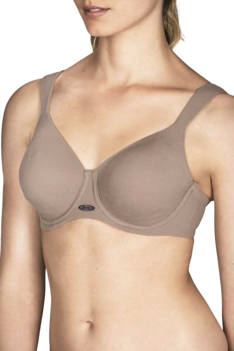 Berlei High Performance Underwire Non Padded Sports Bra Dark Mocha