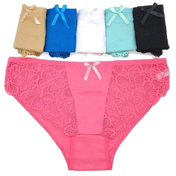 30 X Womens Sheer Spandex / Cotton Briefs - Assorted Underwear Undies 89308