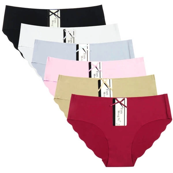 12 X Womens Sheer Nylon / Cotton Briefs - Assorted Underwear Undies 89099