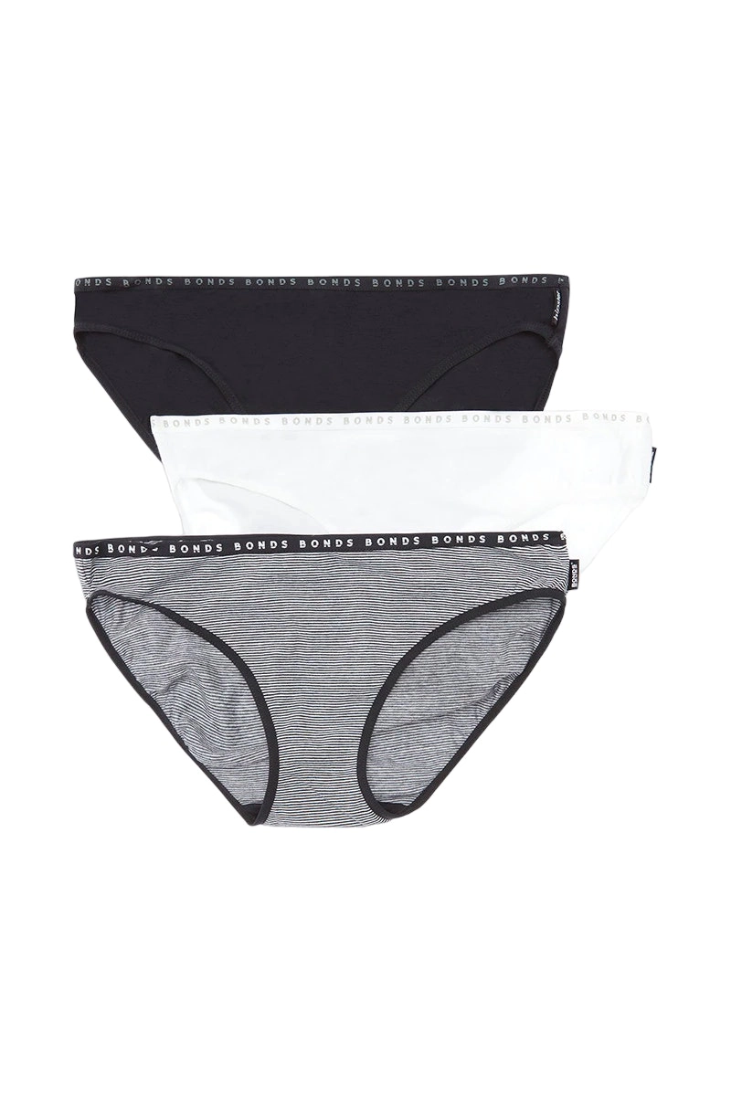 12 X Bonds Womens Hipster Bikini Underwear Briefs Black & White