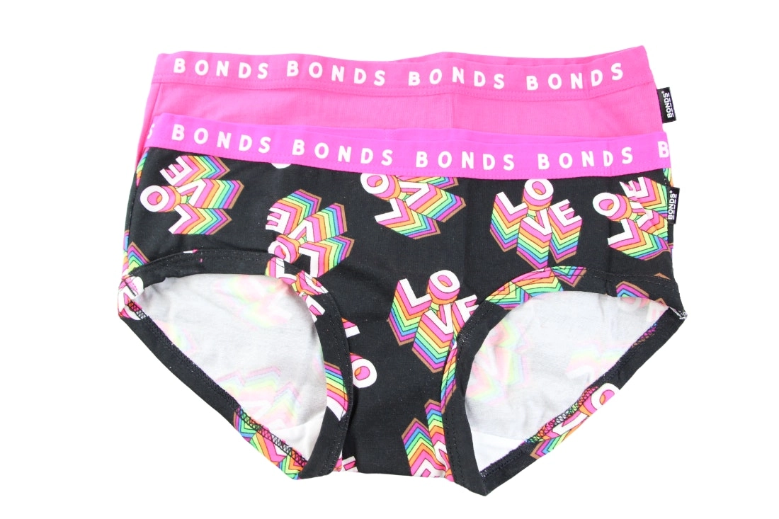 2 Pairs X Bonds Womens Hipster Boyleg Underwear Briefs 47K