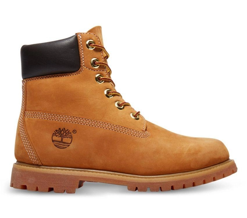 Timberland Womens 6-Inch Premium Wide Wheat Nubuck Waterproof Boots