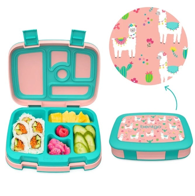 3 x Bentgo Kids Prints Lunch Box Container Storage Llamas