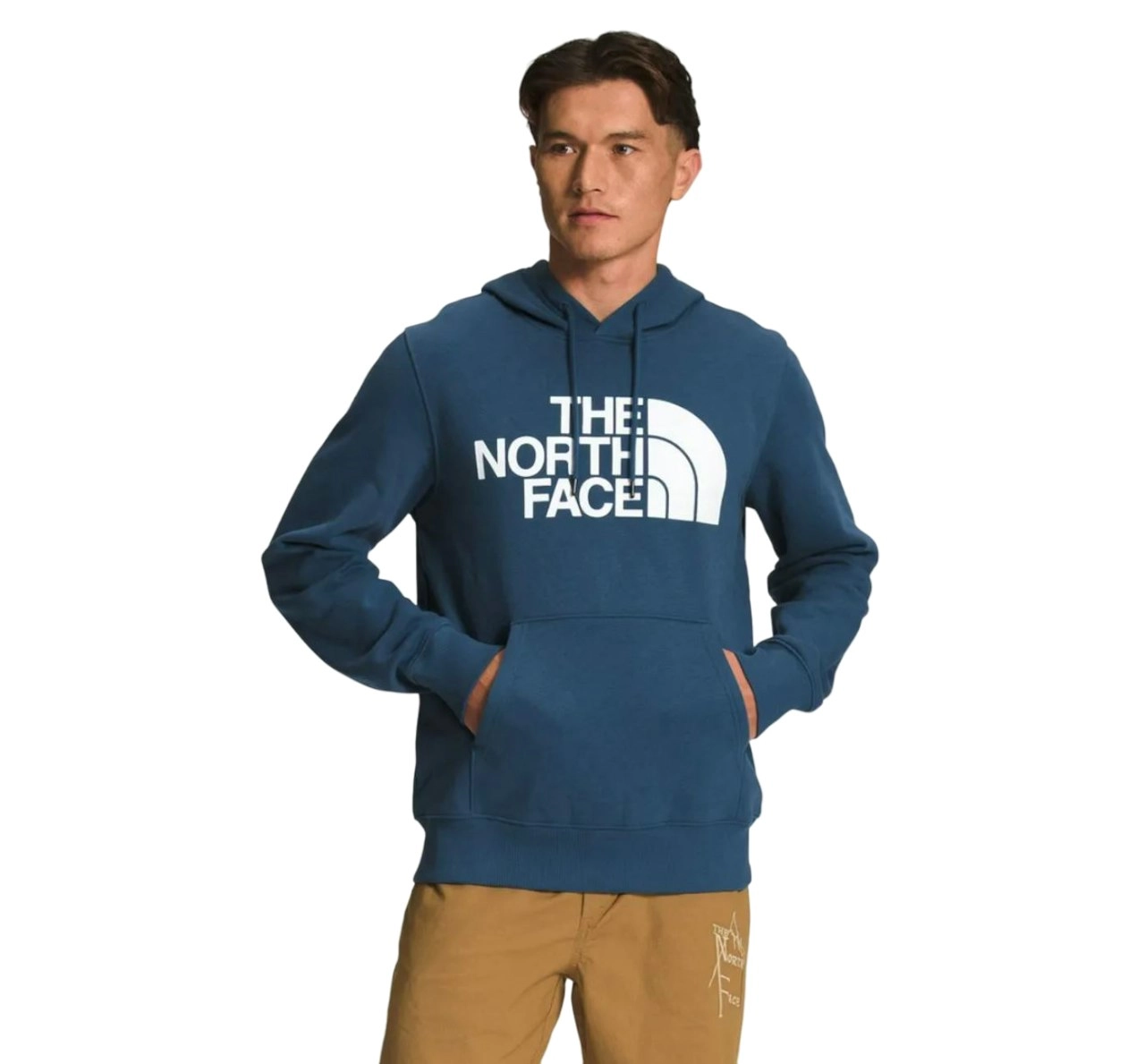 Mens The North Face Half Dome Pullover Shady Blue Cotton Hoodie