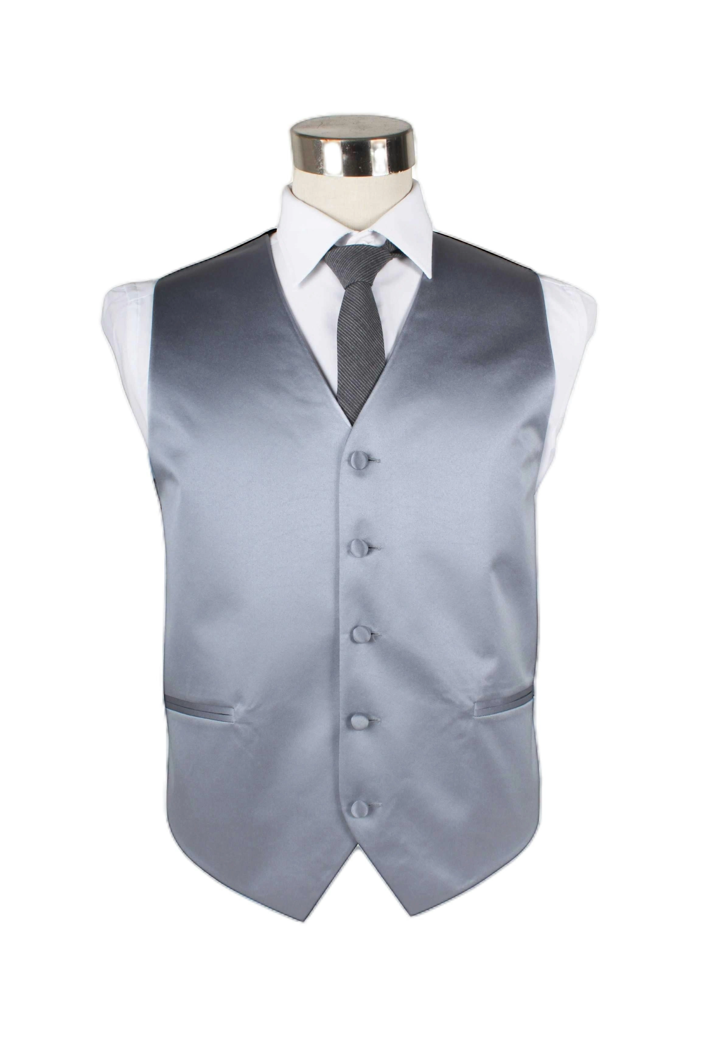 Mens Charcoal Plain Vest Waistcoat