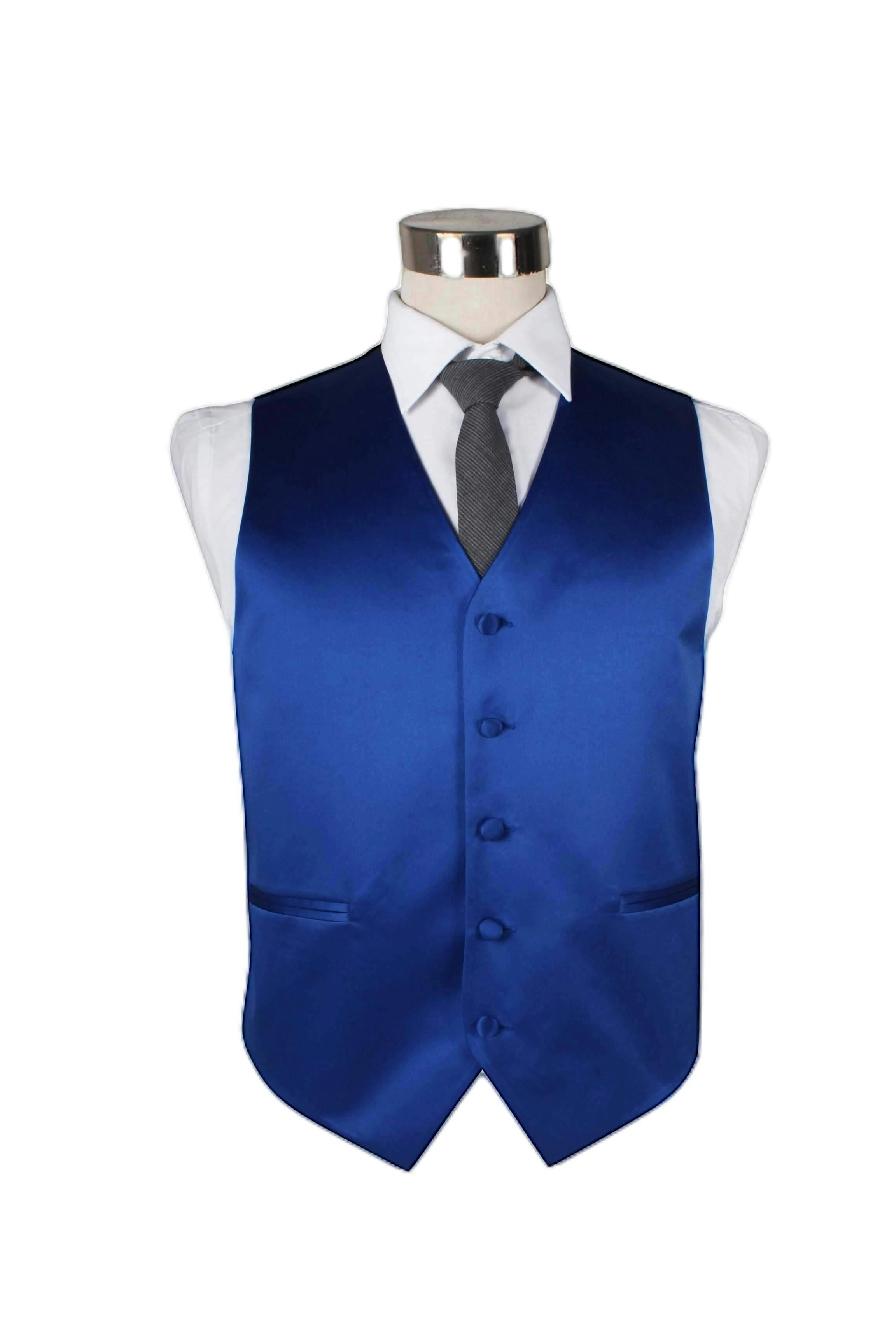 Mens Royal Blue Plain Vest Waistcoat