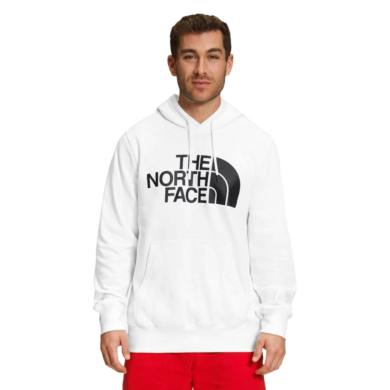 Men The North Face Half Dome Pullover White Cotton Hoodie