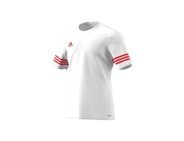 Adidas Men Entrada 14 White/Red Football/Soccer Athletic Jersey