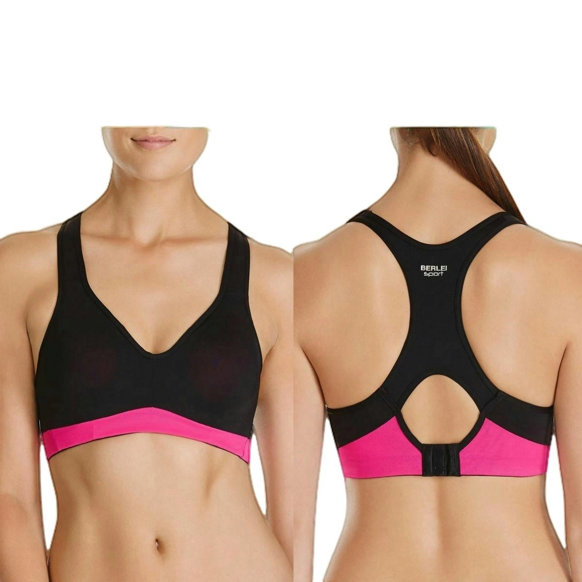 2 x Berlei Electrify Crop Womens Underwire Sports Top Yoga Gym Bra Yz6a Black