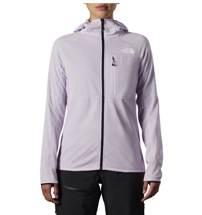 Womens The North Face Summit Futurefleece Lavender Full Zip Logo Hoodie