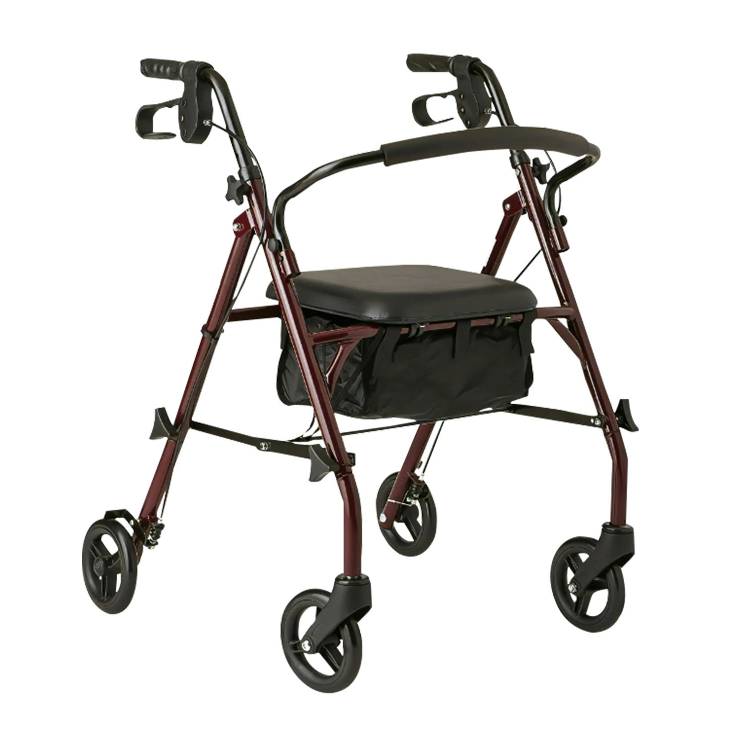 Orthonica Foldable Steel Frame Rollator 4-Wheel Walker