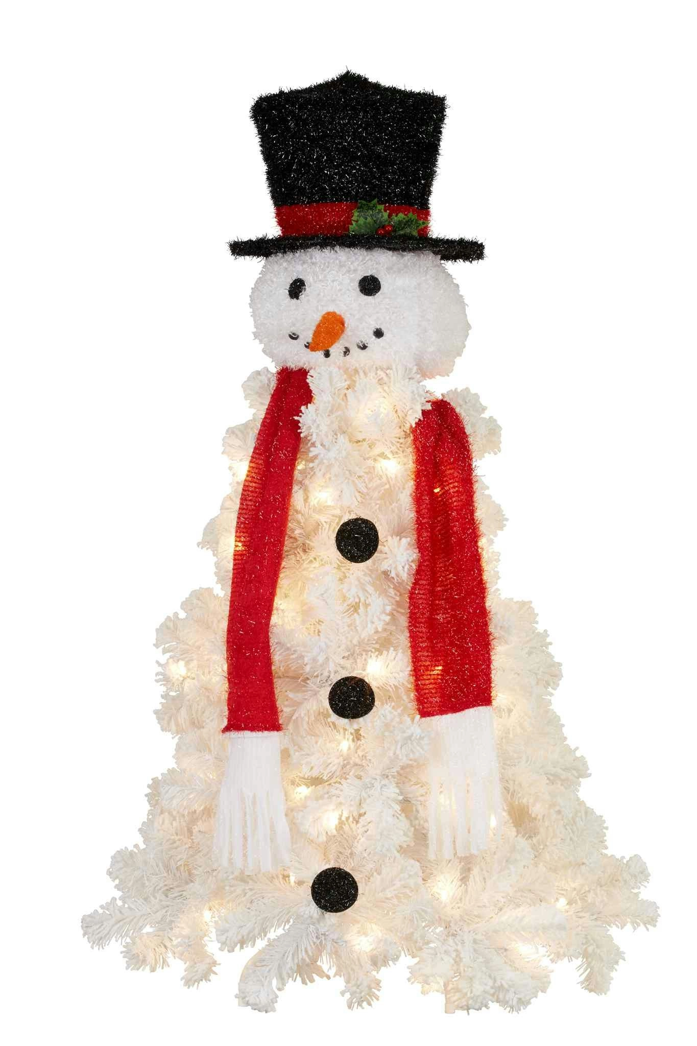 4ft 122cm Snowman Christmas Tree with Lights