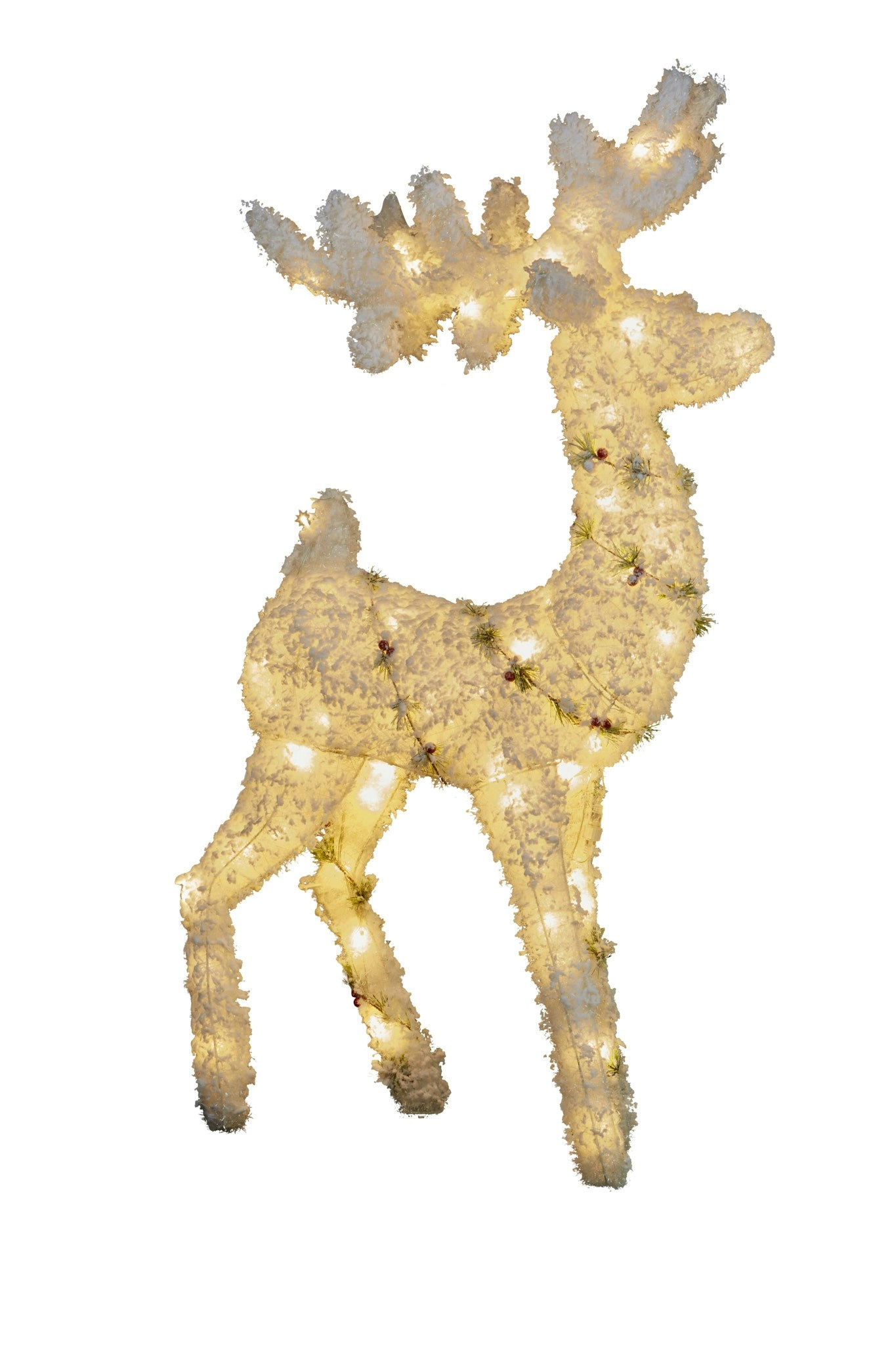 120cm Snowy Christmas Reindeer with Lights