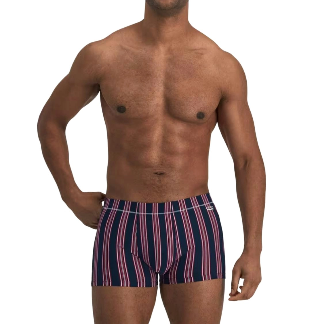 10 x Jockey Mens Skants Trunk Underwear Undies Navy And Red Stripes