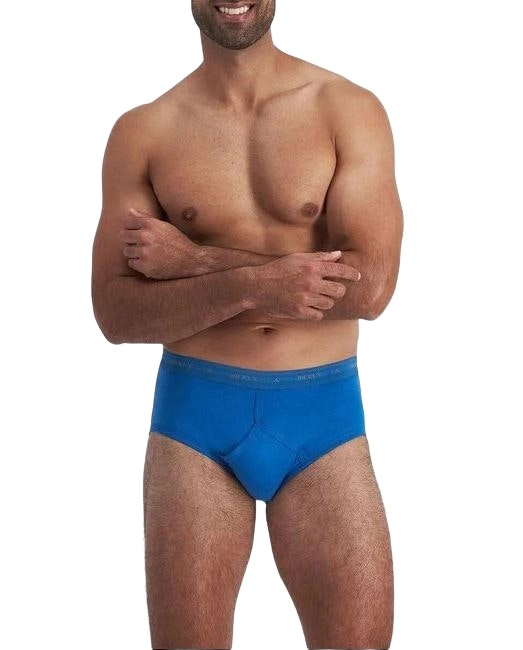 8 x Jockey Mens Hipster Y-Front Brief Underwear - Blue