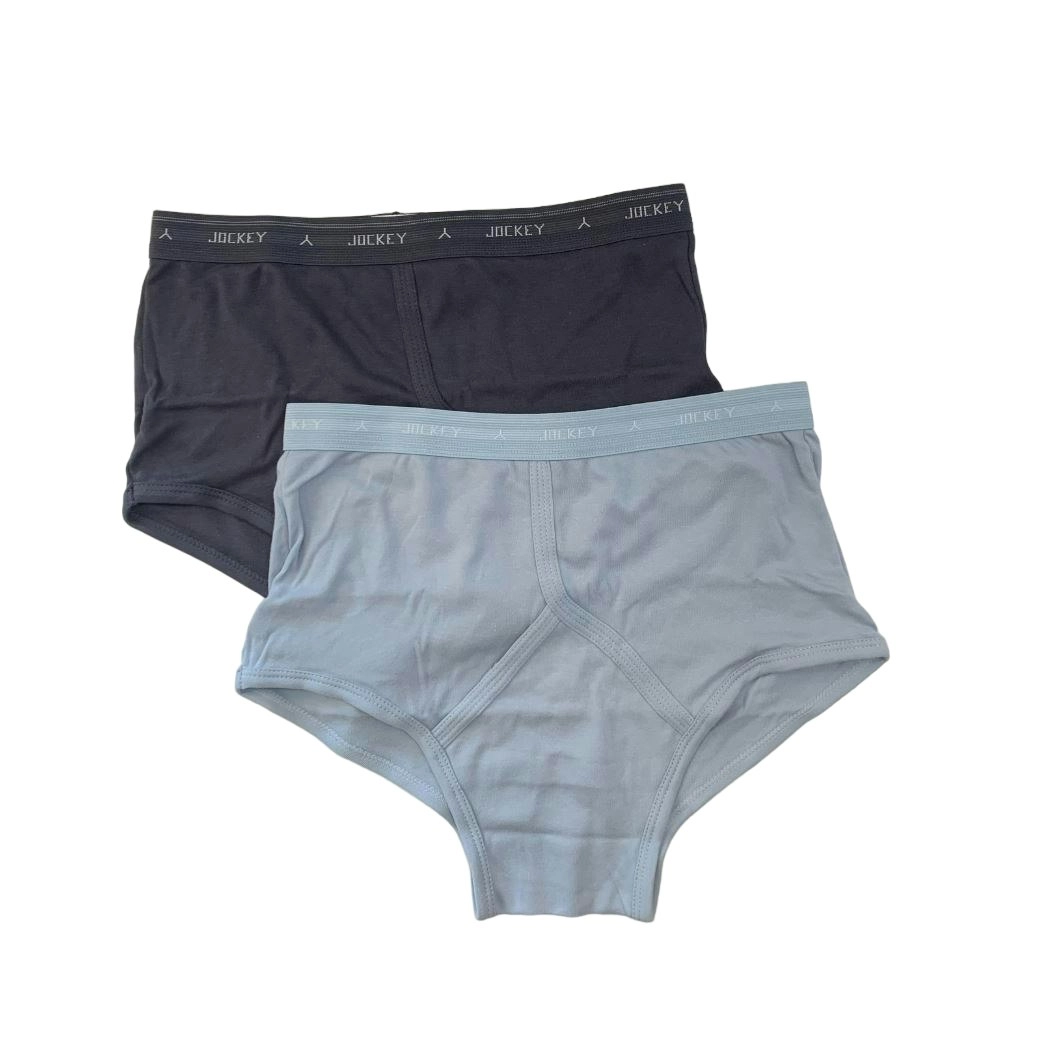 4 x Jockey Mens Y Front Briefs Underwear Undies Light Blue And Charcoal