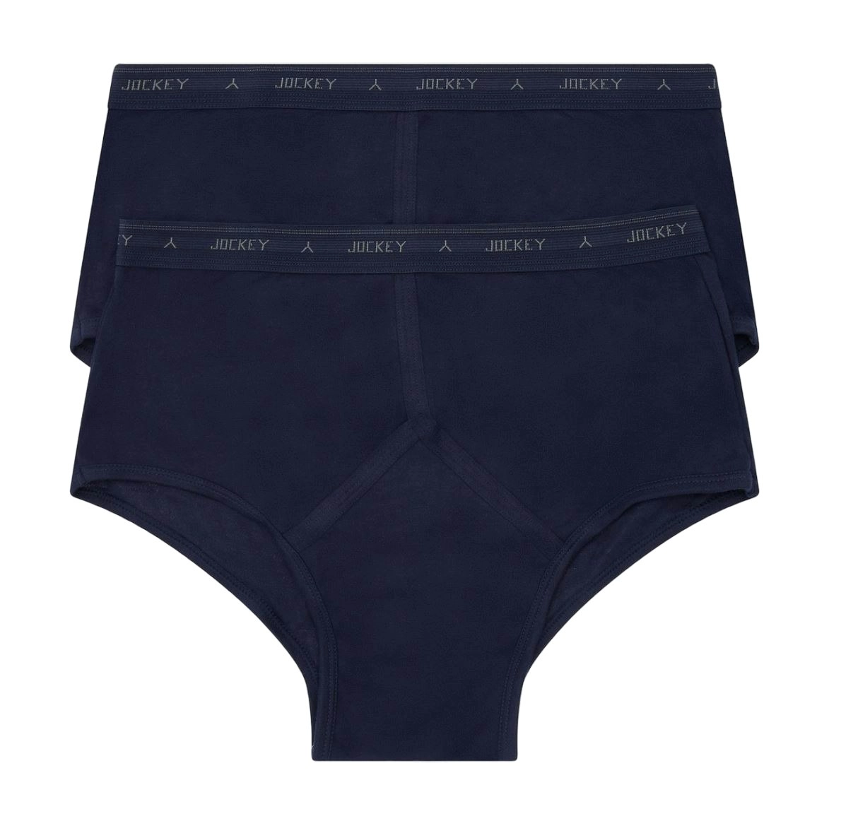 2 x Jockey Navy Y-Front Mens Underwear Briefs