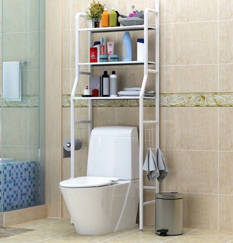 3 Tier Space-saving Bathroom Over Toilet Rack Storage Shelf Organizer