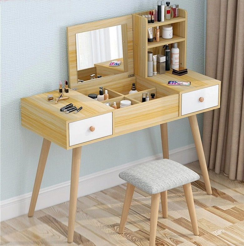 LED Luminous Lioness Dresser Vanity Table with Mirror and Storage Drawers (Copy)