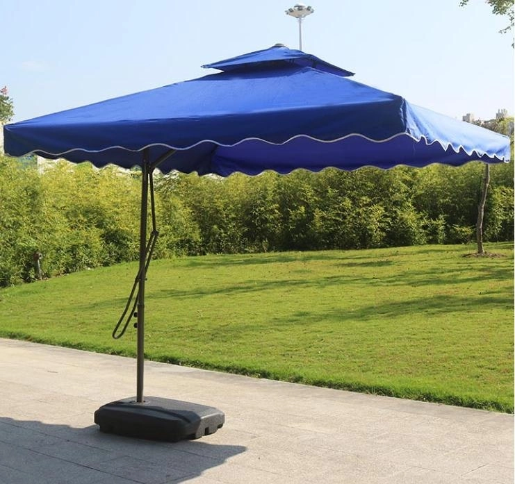 Varossa Large Square Cantilever Outdoor Umbrella Blue