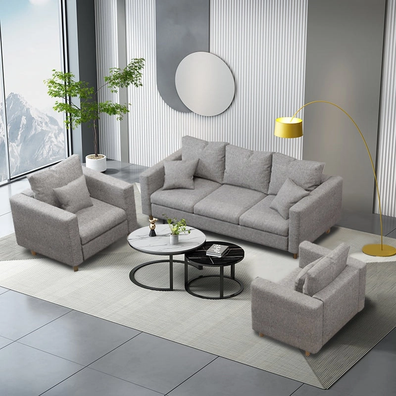 3-Piece Living Room Set Paradise Sofa Lounge Suite (Grey)