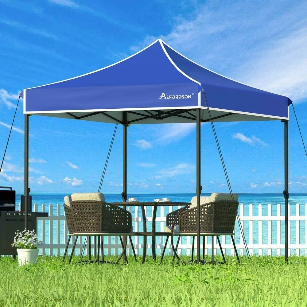 Alfordson Gazebo 3x3 Pop Up Tent Wedding Canopy Blue