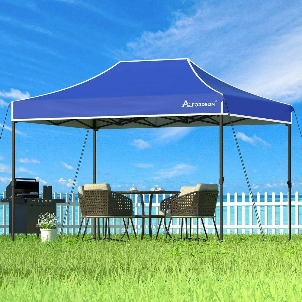 Alfordson Gazebo 3x4.5 Pop Up Tent Wedding Canopy Blue